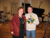 Antti Kammiste koos oma õpetaja Marikaga