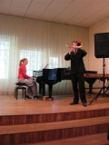 Henri Aruküla (tromboon) ja Martina Võrk (klaver)