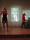 Liina Juhanson (flööt) ja Martina Võrk (klaver)