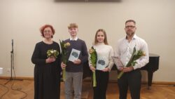 Vasakult: Räpina abivallavanem Piret Rammo, Alfred Vürst, Lemme Salf ja õp Ilja Šarapov