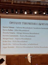 Muusikakoolide õpetajate tänupreemiate saajad